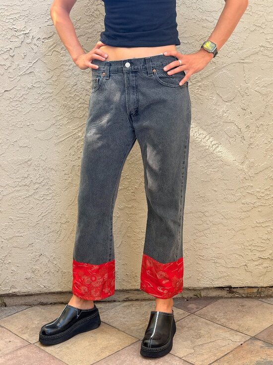 Levi's Denim - Urban Renewal Up-Cycled Vintage Black Levi's Jeans